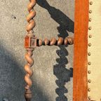 Antique French Carved Walnut Side Armchair With Needle Point Upholstery thumbnail 15