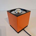 Vintage Spot Philips Cube Light Oranje Lamp Jaren 70 thumbnail 6