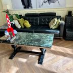 Prachtige Salontafel Met Groen Marmeren Blad. thumbnail 20
