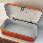 Emaille Broodtrommel/ Brooddoos Oranje thumbnail 5