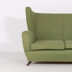 Mid-Century Modern Wing Sofa / 3-Zitsbank / Bank From Paolo Buffa, 1950’S Italy thumbnail 4