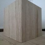 Vintage Italy 70 'S Travertine Cube Table thumbnail 15