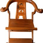 2 Oosterse Boeddisten Armstoelen In Tropisch Hout. thumbnail 5