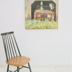 Schilderij Olieverf Doek Pelckmans Peugeot 404 Auto Uniek 70 thumbnail 3
