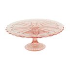 Art Deco Roze Taartschaal Taartschotel Depression Glass 28Cm thumbnail 2