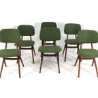 Set 6 Scissor Chairs Stoelen Attr Louis Van Teeffelen Vintage thumbnail 16