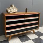 Pink Triple Front Jiri Jiroutek Sideboard For Interier Praha 1960S thumbnail 6