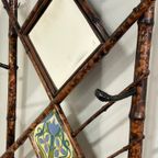 Art Nouveau Kapstok & Paraplubak Bamboe Circa 1890 Boho thumbnail 7