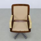 Vintage Bureaustoel Vergaderstoel Leder Eugen Schmidt, 1960 thumbnail 9