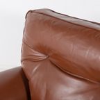 Pair Of Brown Leather Club Armchairs / Fauteuil From 1970’S, Italy thumbnail 12