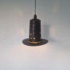 Vintage Metalen Brutalist Hanglamp thumbnail 4