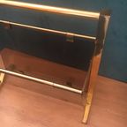 Elegante Origineel Vintage Italiaanse Krantenbak In Messing thumbnail 10