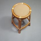 3 X Bamboo Stool With Leather Laces / 70s. thumbnail 10