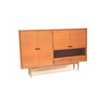 Groot Vintage Highboard Dressoir / Wandmeubel Van Teakhout Uit De Jaren ’60 thumbnail 4