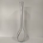 Hoge'handgemaakte Designvaas Met Zwarte Opgelegde 'glas' Lijnen thumbnail 2