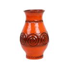 Vintage Oranje Vaas Jasba West Germany Aardewerk Retro 322 11-28 thumbnail 8