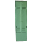 Vintage Lockerkast Legergroene Kledingkast thumbnail 2