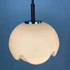 Pair Of Two Frosted Glass Artichoke Pendant Lights By Peill And Putzler 1970 thumbnail 10