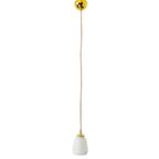 Vintage Hanglampje Melkglas Hoogglans Goud thumbnail 6