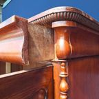 Antieke Vintage Biedermeier Kast, Meidenkast, Mahonie thumbnail 15