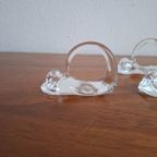 Vintage Set Van 6 Handgemaakte Glazen Servetringen thumbnail 5
