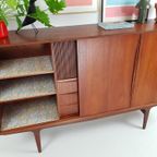 Vintage Deens Teak Houten Wandkast | Dressoir | Highboard thumbnail 8