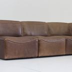 Vintage De Sede Ds15 Bruin Leer Modulair Sofa 1970S thumbnail 3