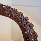 70's Vintage Spiegel Rotan Spiegel Ronde Retro Spiegel thumbnail 7