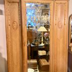 Vintage Hangkast Met Spiegeldeur, Uitneembaar, 140 Cm Breed En 222 Cm Hoog thumbnail 2