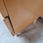 Vintage Dressoir Kastje Retro Dressoirtje Berken Fineer thumbnail 7