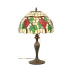 Art Deco Tiffany Stijl Tafellamp Met Organische Voet Jaren 70 thumbnail 8