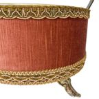 Brocante Wijnhouder Roze Fluweel Metaal Barok thumbnail 4
