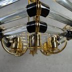 Vintage Bakalowits & Sohne Black/Gold Hexagon Chandelier thumbnail 8