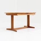 Vintage Deense Ovalen Uitschuifbare Eettafel Tafel Massief Teak 1960S thumbnail 2