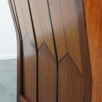 Art Deco Schuitema 2,5-zits Lederen Design Bank Uit De Decoforma Serie Met Uniek Houtwerk thumbnail 12