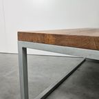 Salontafel, Wagondeur Eiken, Aluminium Frame thumbnail 5