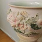 Vintage Brocante Porseleinen Jardiniere Bloempot Op Zuil. thumbnail 10