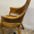 4 Rotan Webbing Bamboo Diner Stoelen , 1980s thumbnail 5