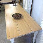Prachtige Grote Witte Landelijke Eettafel 250 Cm thumbnail 6