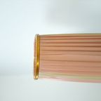 Jaren 50 Vloerlamp Met Roze En Groene Kap En Goudkleurige Poten thumbnail 12
