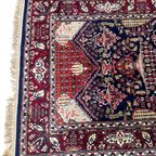 Handgeknoopt Perzisch Vloerkleed 124X175Cm - Wol Tapijt Vintage Vazen Bruin Blauw thumbnail 5