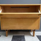 Blonde Wood Cabinet By Frantisek Mezulanik 1960s thumbnail 6