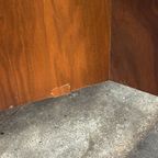 Hoge Italiaans Vintage Dressoir Kast Met Walnoot Hout En Glas thumbnail 11