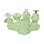 Groene Kristallen Toiletset Boudoirset Art Deco Stijl Parfum thumbnail 7