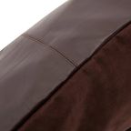 Bazar Bizar | De Four Panel Leather Kussenhoes - Chocolade - 60x60 thumbnail 4