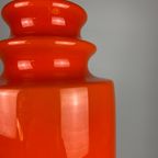 Vintage Oranje Glazen Hanglamp Van Peill en Putzler 1960 thumbnail 7