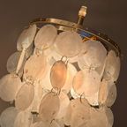 Opaline Capiz Parelmoer Goud Frame Schelp Hanglampen Meerdere Beschikbaar thumbnail 9