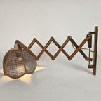 Schaarlamp - Harmonicalamp - Teak - Wandlamp - 60'S thumbnail 8