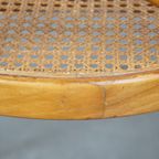 Set Van 2 Hoge Vintage Lichtbruine Bentwood Thonet Stijl Stoelen Model “lange Jan/ Long John” thumbnail 5