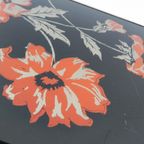 Vintage Salontafel Met Glazen Blad En Schuine, Taps Toelopende Poten thumbnail 21
